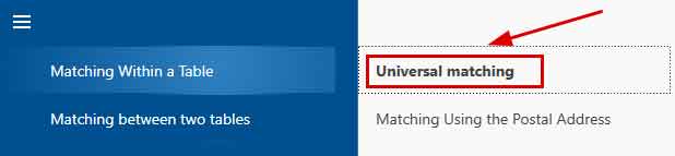Universal Matching Universal Matching