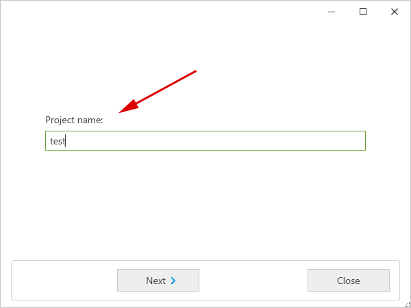New Project - Project Name